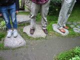 Everyone standing on the stones