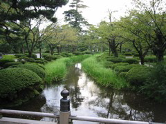 Curving pond